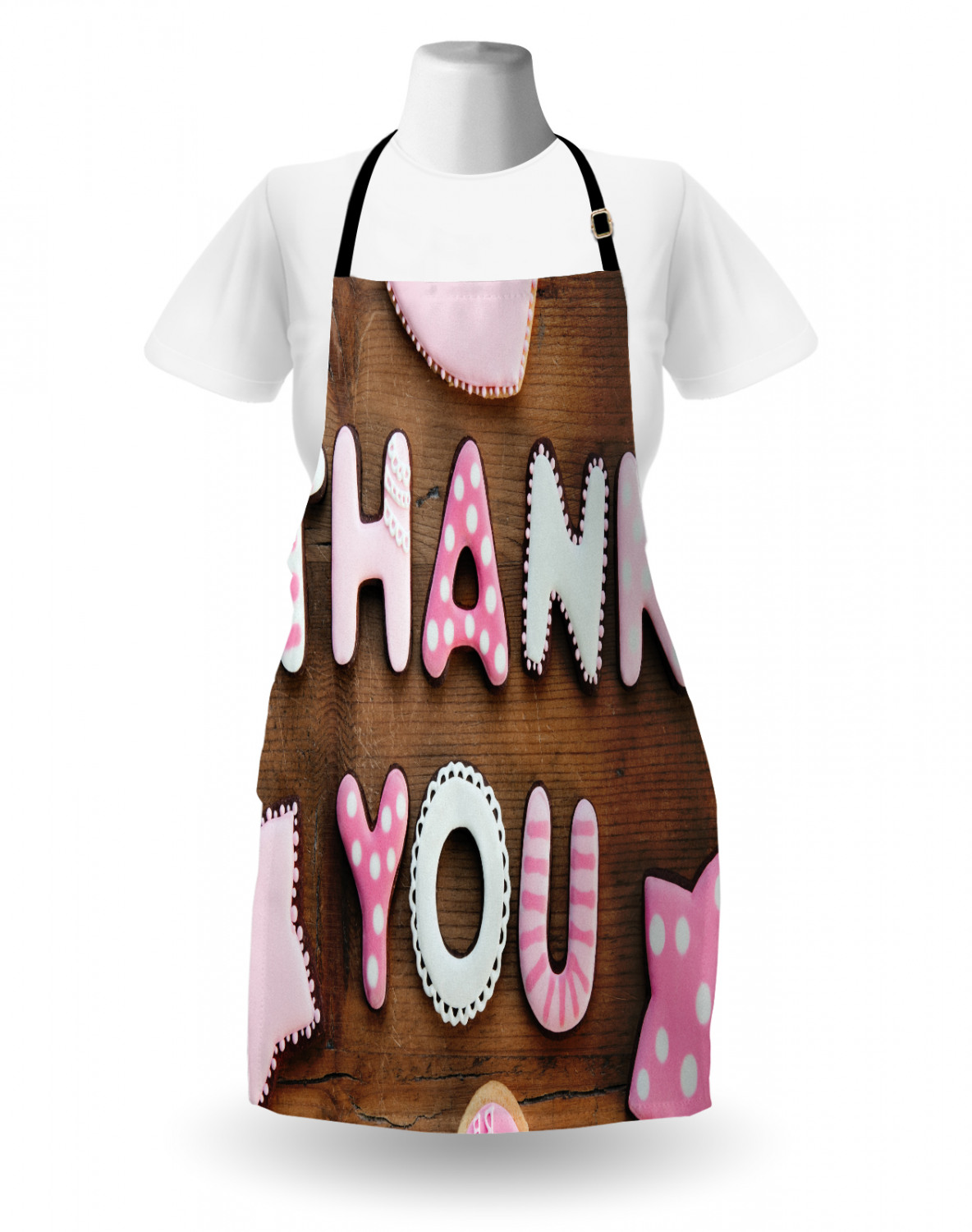 Gingerbread Man Apron Unisex Kitchen Bib with Adjustable Neck Cooking