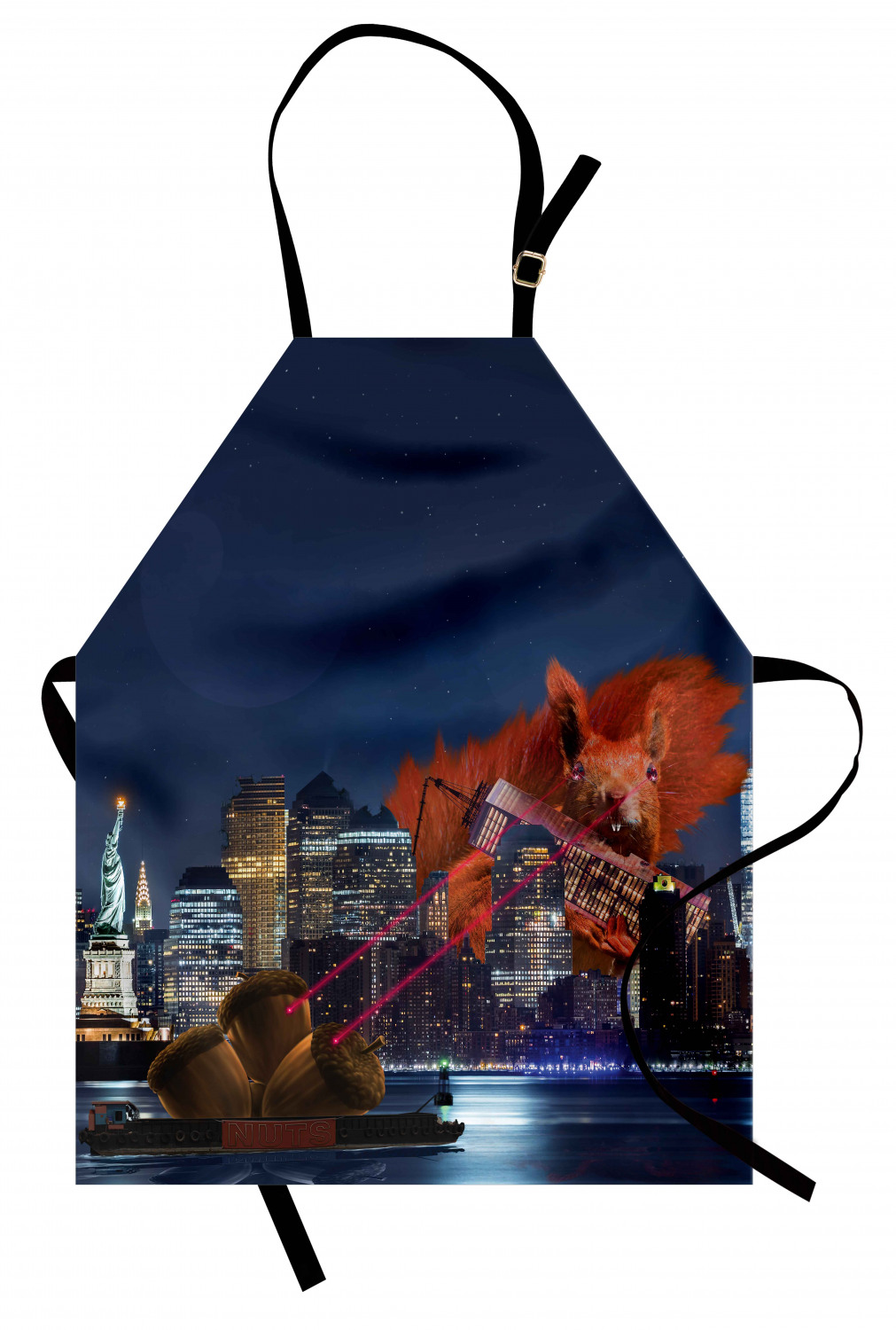 Funny Animal Apron Unisex Kitchen Bib with Adjustable Neck Cooking Baking