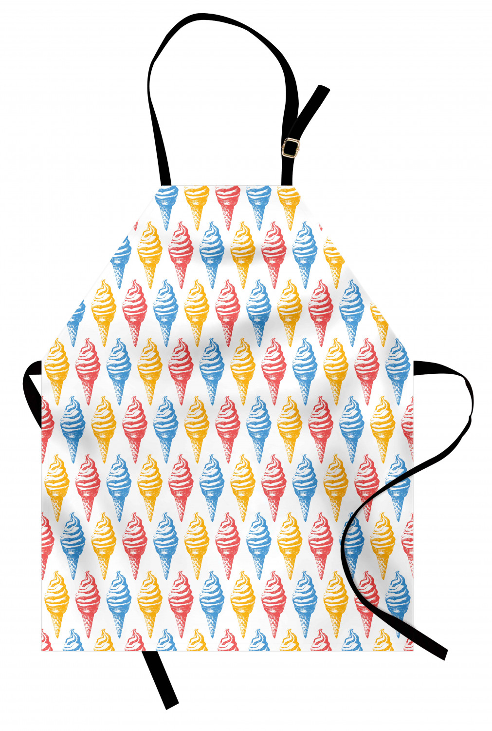 Ambesonne Retro Apron Unisex Kitchen Bib with Adjustable Neck Cooking Baking