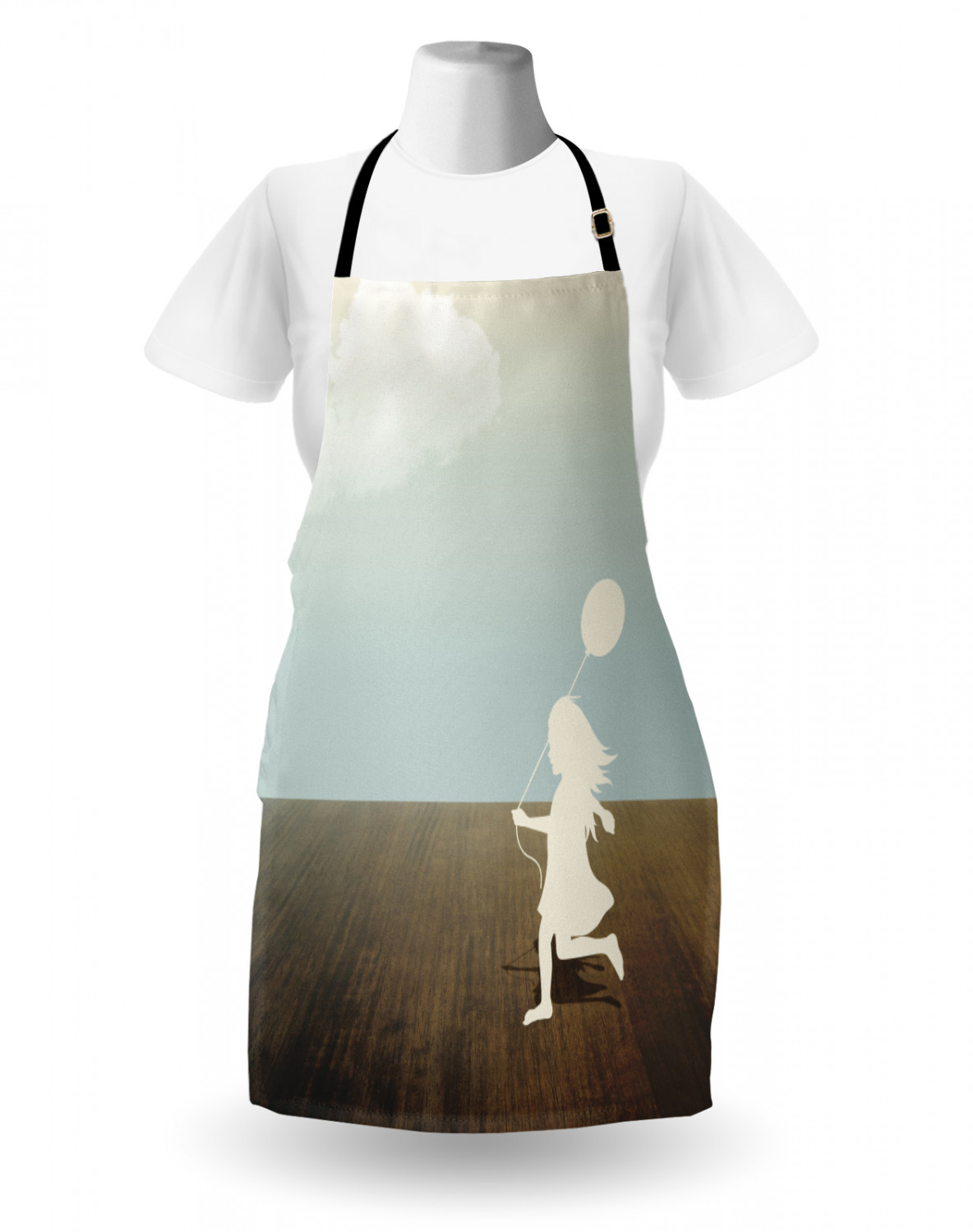 Ambesonne Retro Apron Unisex Kitchen Bib with Adjustable Neck Cooking Baking