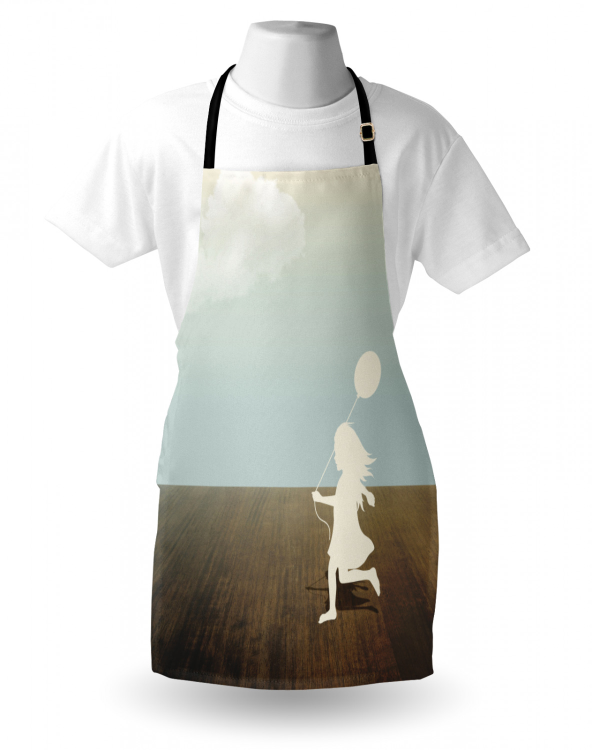 Ambesonne Retro Apron Unisex Kitchen Bib with Adjustable Neck Cooking Baking