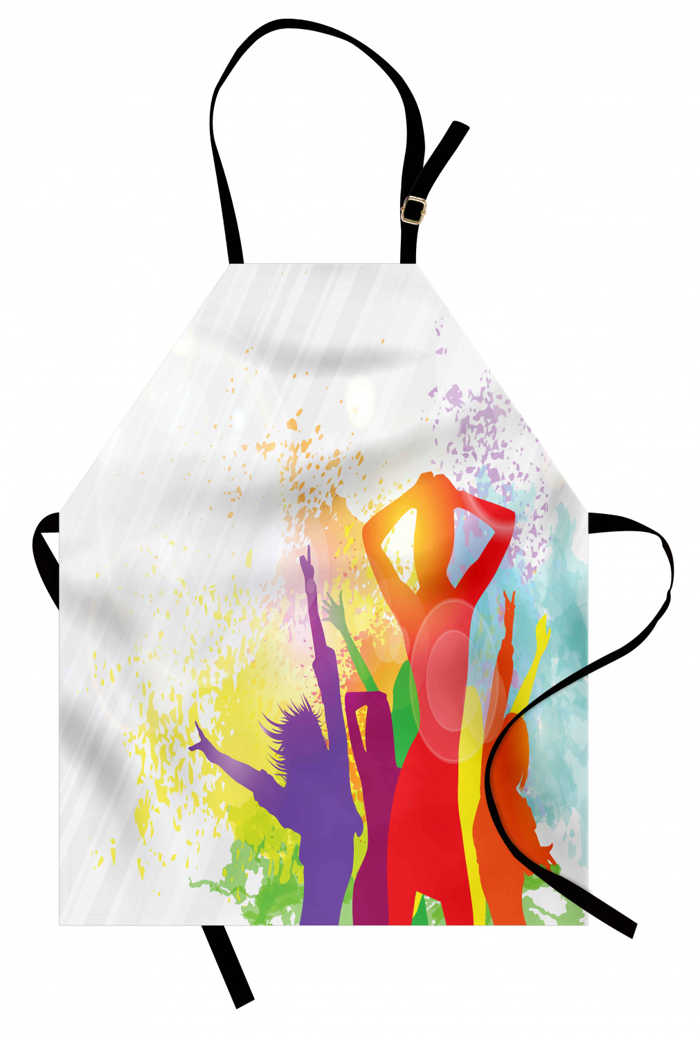 Ambesonne Retro Apron Unisex Kitchen Bib with Adjustable Neck Cooking Baking