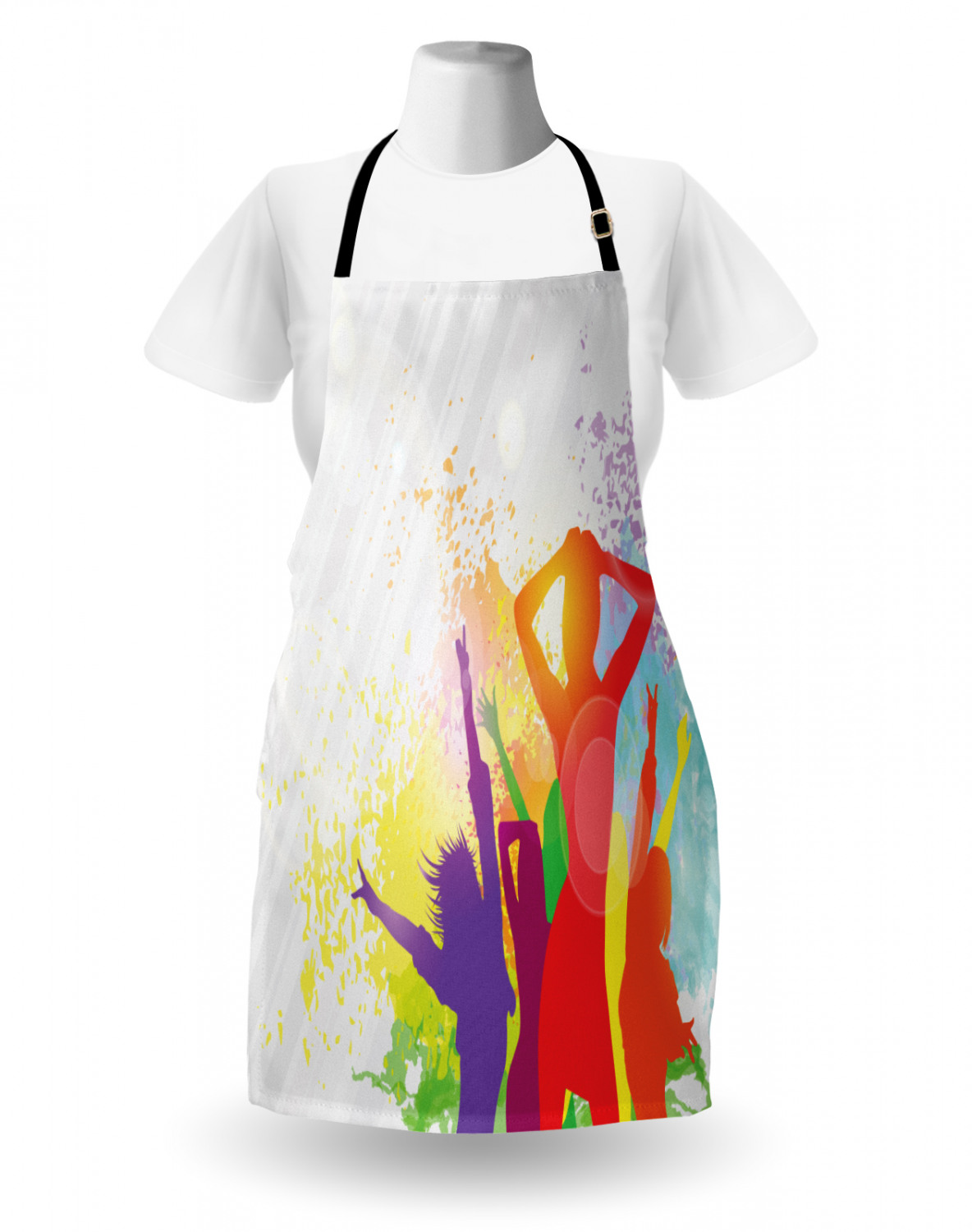 Ambesonne Retro Apron Unisex Kitchen Bib with Adjustable Neck Cooking Baking