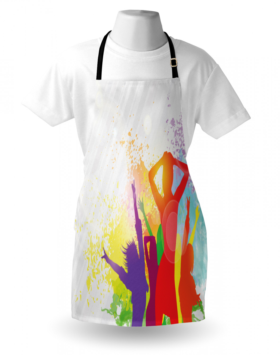 Ambesonne Retro Apron Unisex Kitchen Bib with Adjustable Neck Cooking Baking