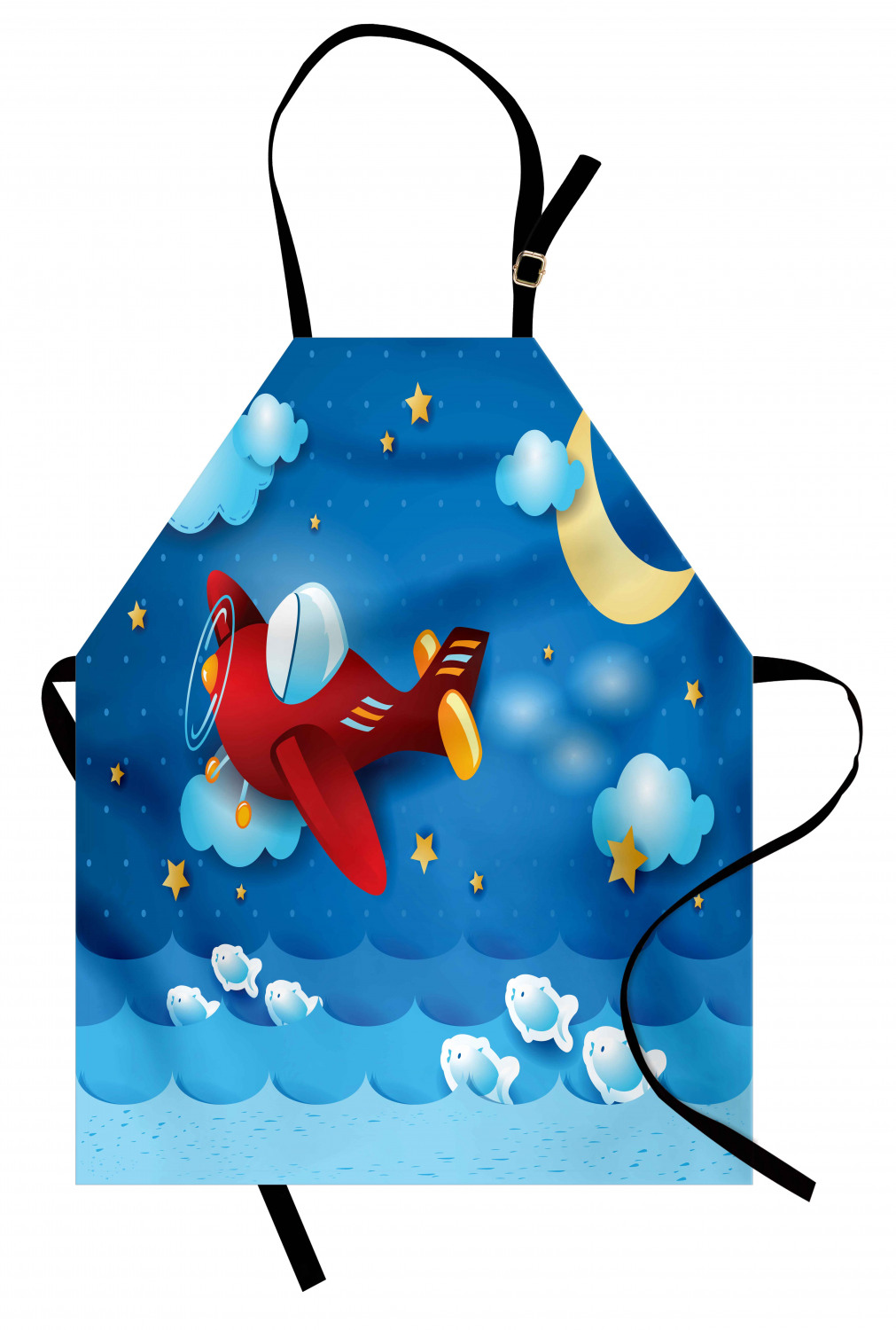 Ambesonne Moon Kids Apron Boys Girls Apron Bib Cooking & Painting