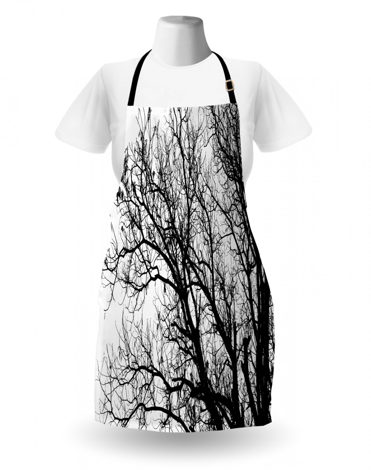 Fall Apron Unisex Kitchen Bib with Adjustable Neck Cooking Ambesonne