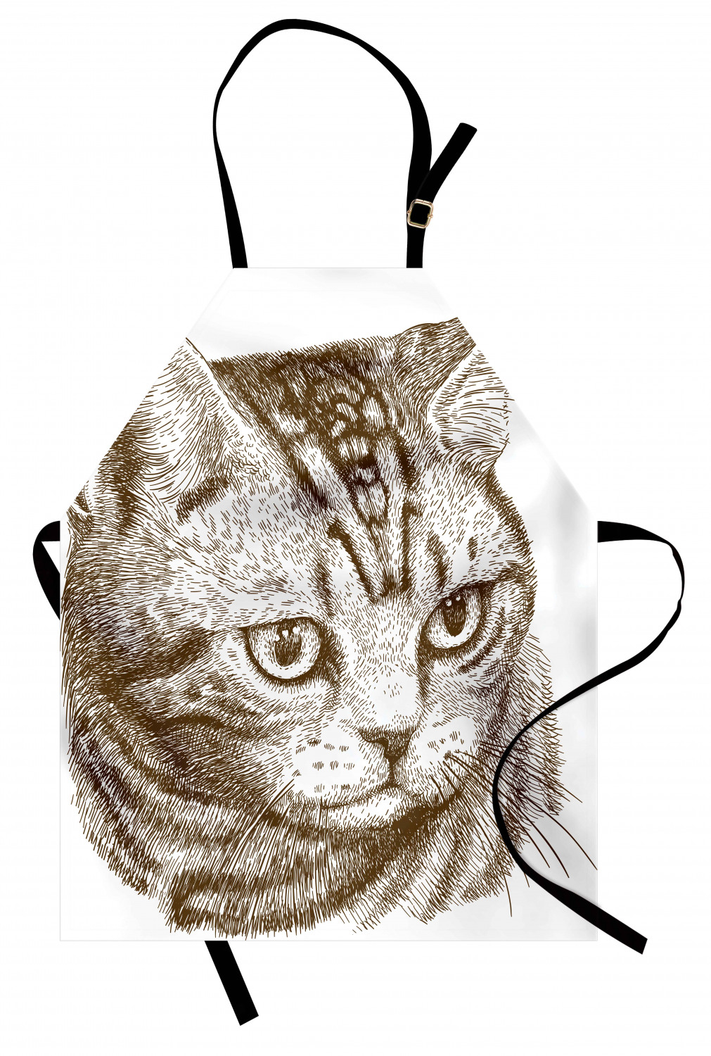 Ambesonne Cat Apron Unisex Kitchen Bib with Adjustable Neck Cooking Baking