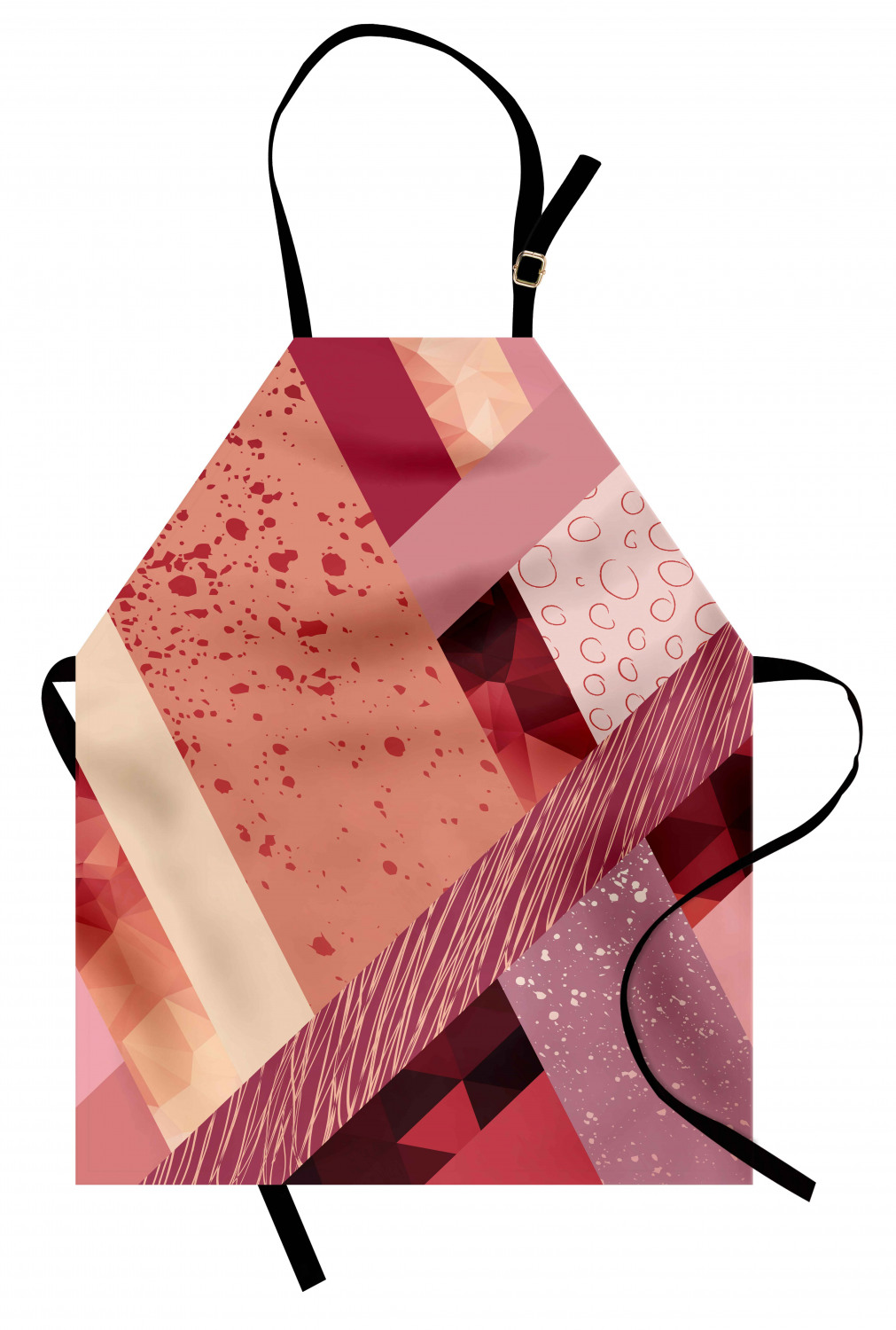 Ambesonne Pinkish Apron Unisex Kitchen Bib with Adjustable Neck Cooking Baking