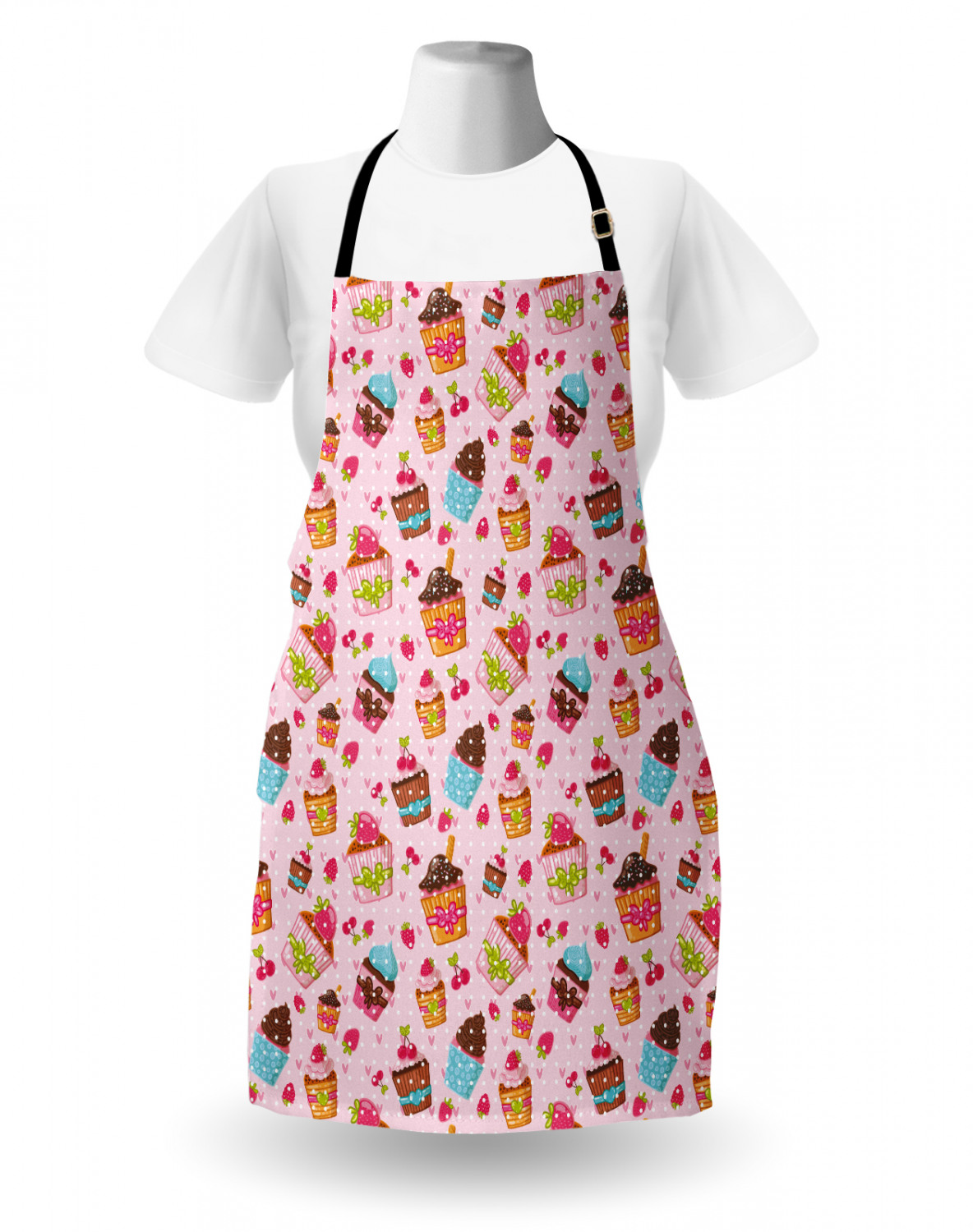 Ambesonne Apron Kitchen Bib with Adjustable Strap for Cooking