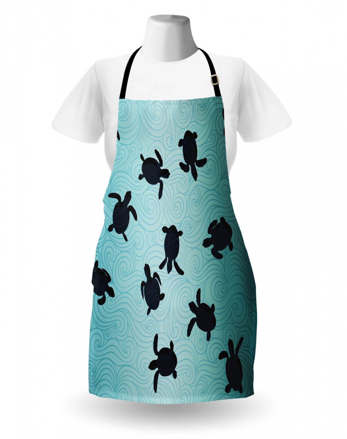 Ambesonne Apron Kitchen Bib with Adjustable Strap for Cooking