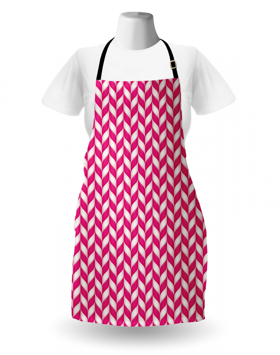 Ambesonne Pinkish Apron Unisex Kitchen Bib with Adjustable Neck Cooking Baking