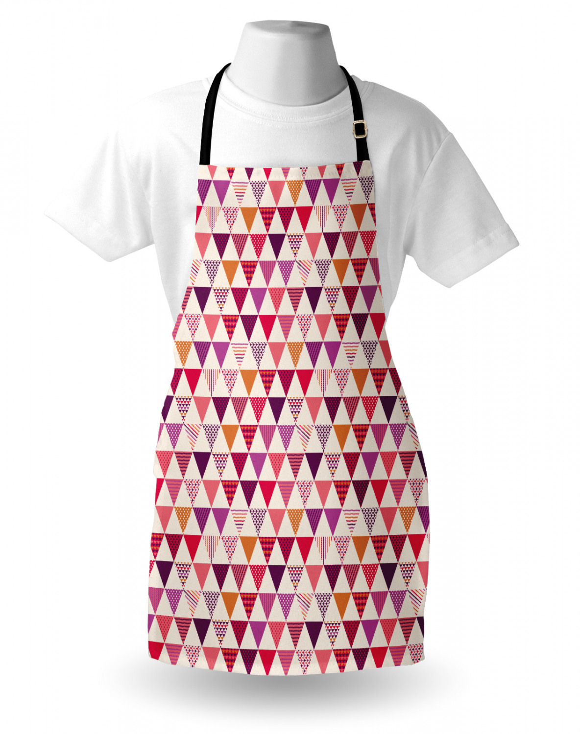 Ambesonne Pinkish Apron Unisex Kitchen Bib with Adjustable Neck Cooking Baking