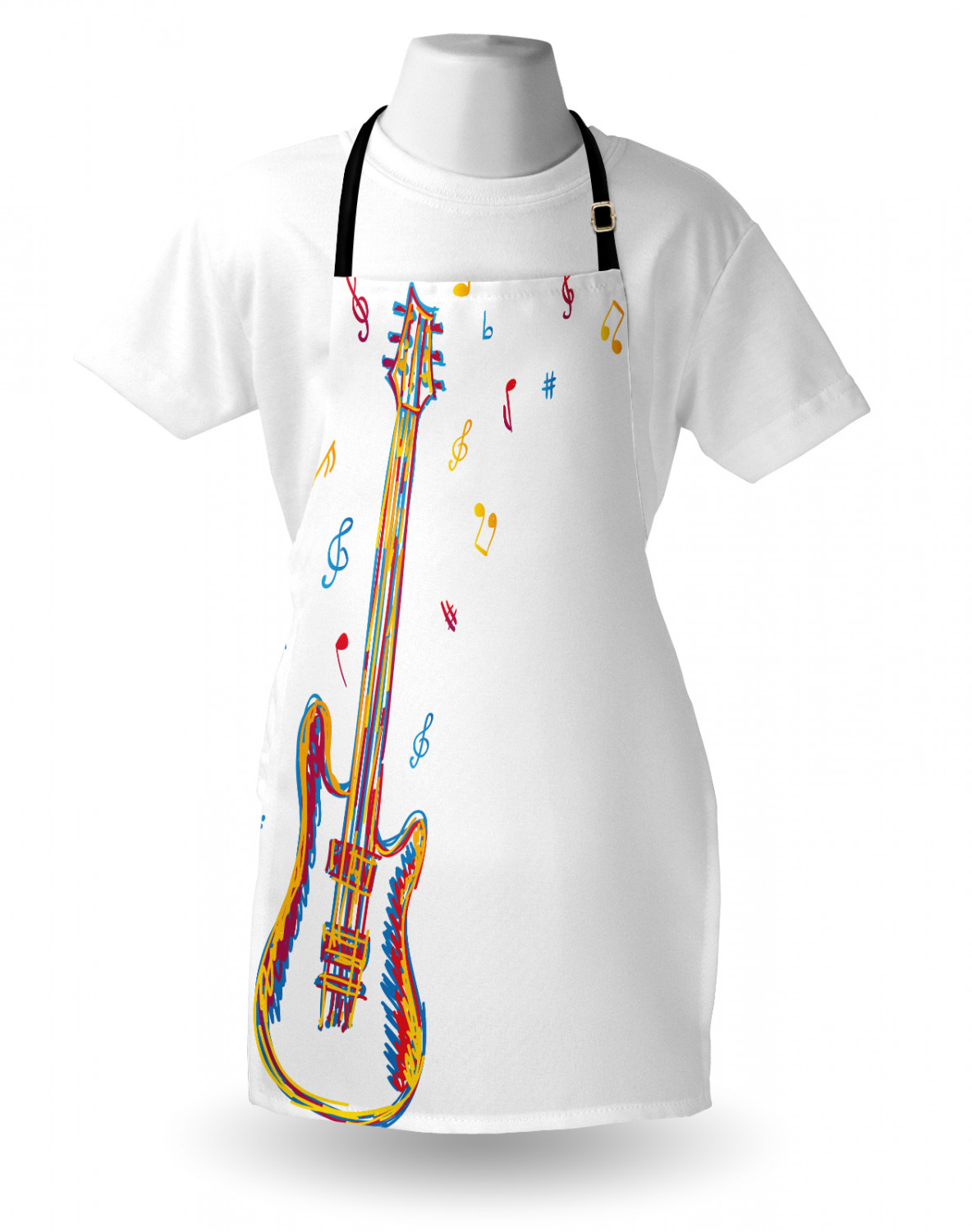 Ambesonne Apron Kitchen Bib with Adjustable Strap for Cooking