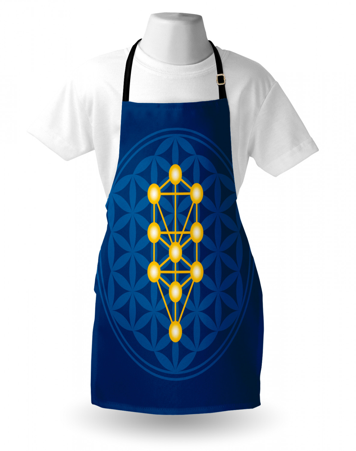 Ambesonne Apron Kitchen Bib with Adjustable Strap for Cooking