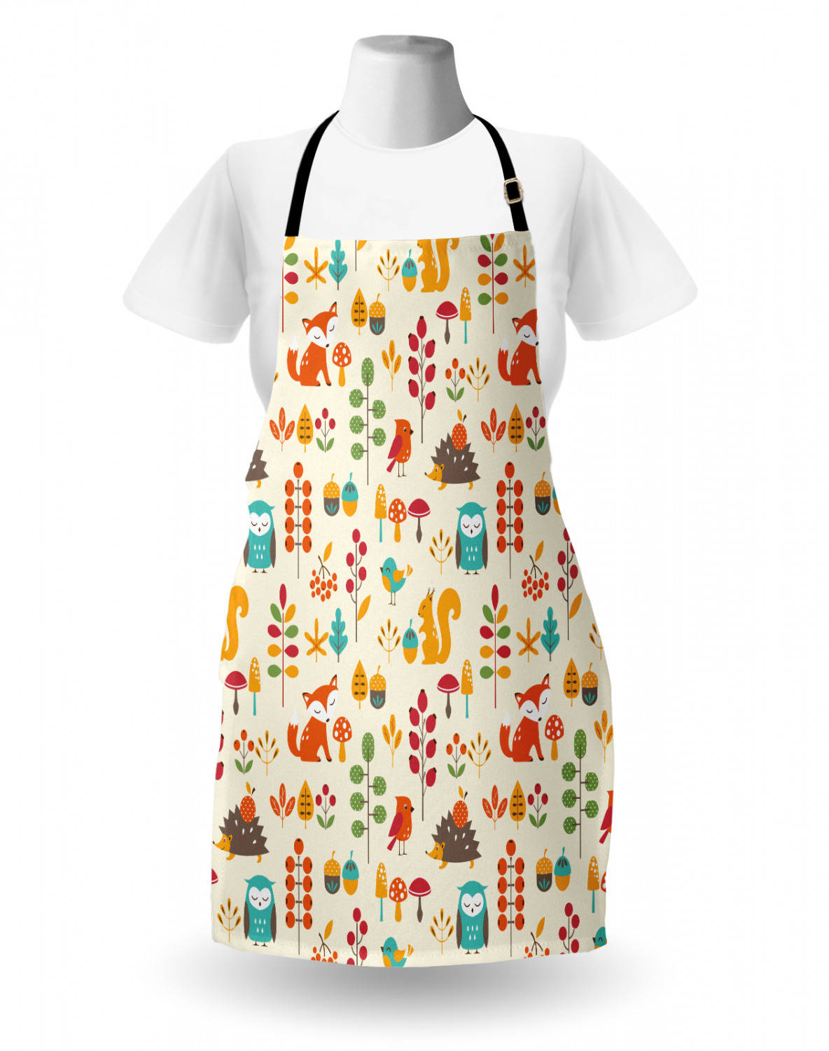 Ambesonne Apron Kitchen Bib with Adjustable Strap for Cooking