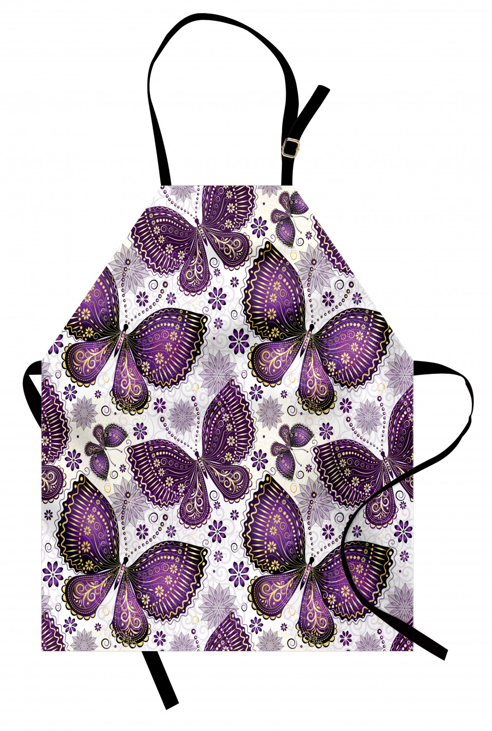 Ambesonne Apron Kitchen Bib with Adjustable Strap for Cooking