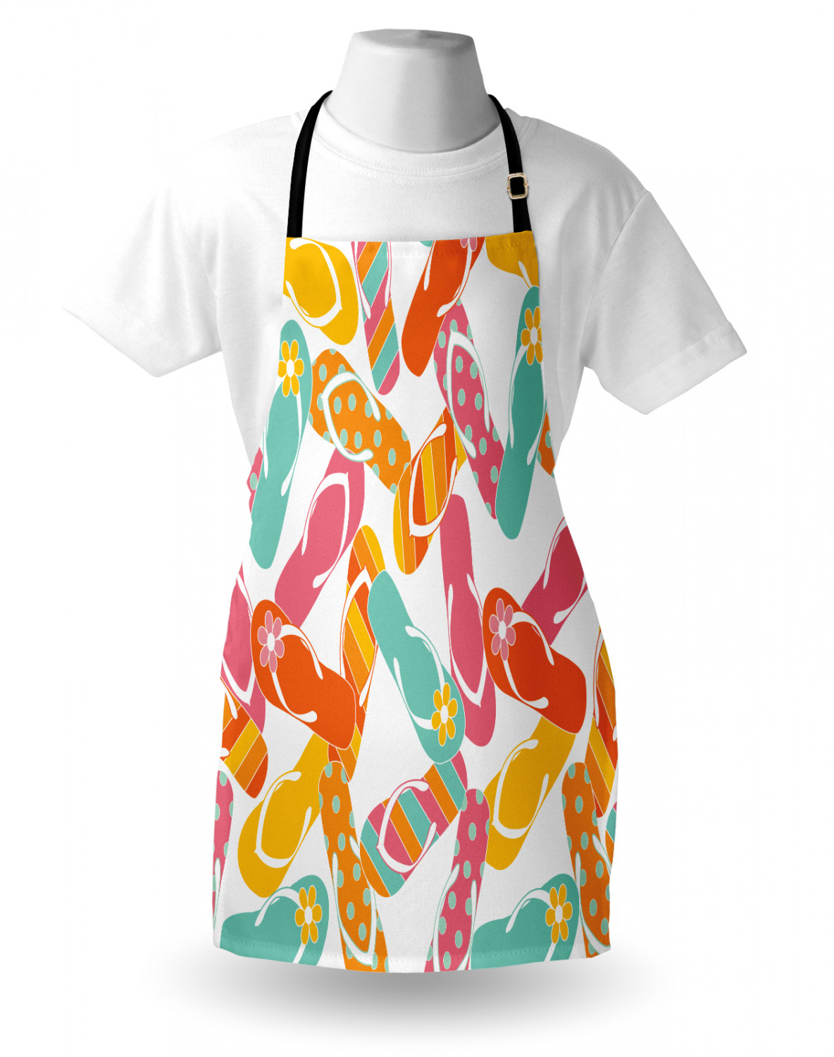 Ambesonne Apron Kitchen Bib with Adjustable Strap for Cooking