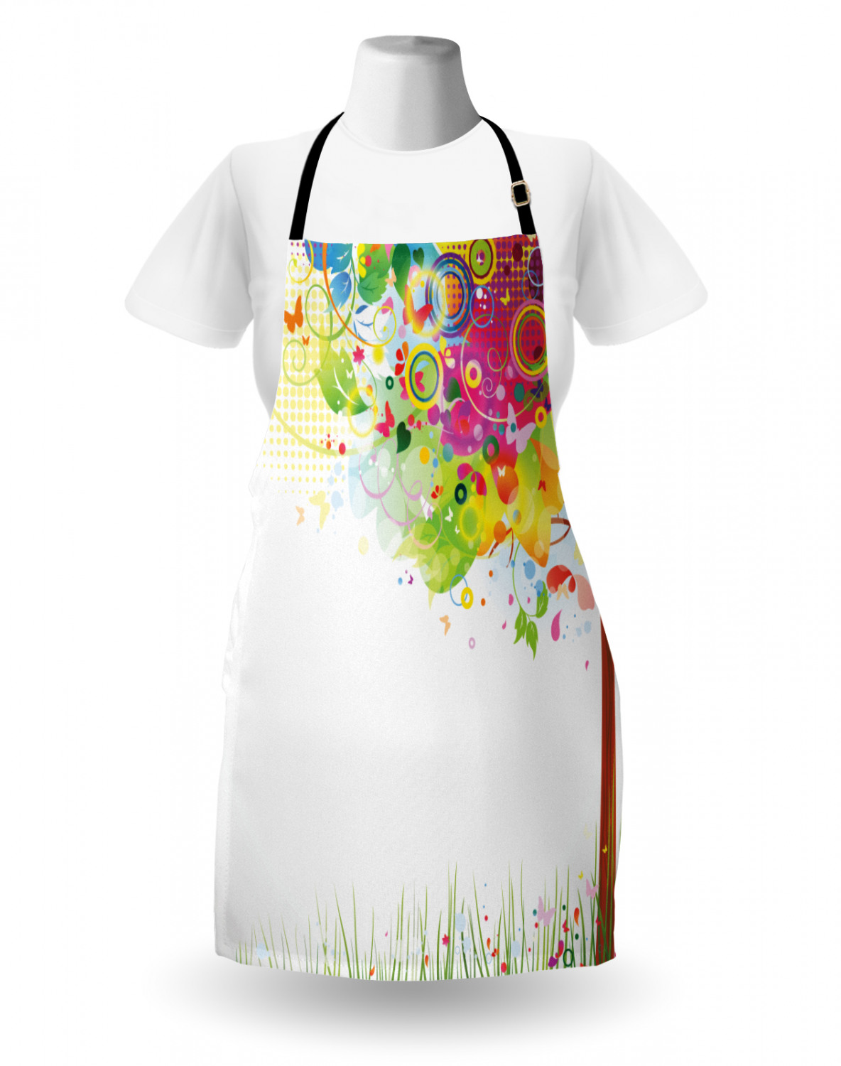 Ambesonne Unisex Durable Apron Bib with Adjustable Strap for Gardening