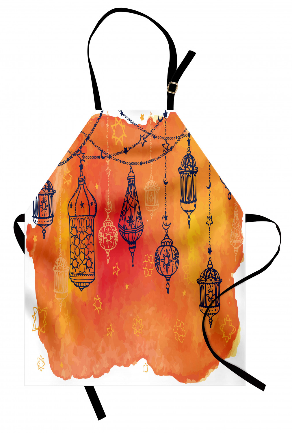 Ambesonne Apron Kitchen Bib with Adjustable Strap for Cooking