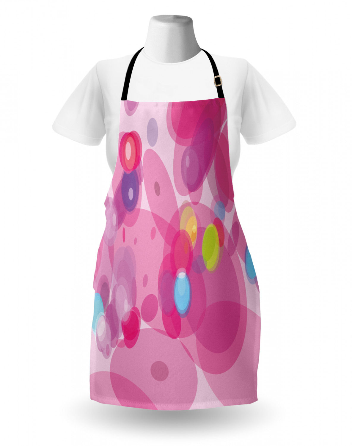 Ambesonne Pinkish Apron Unisex Kitchen Bib with Adjustable Neck Cooking Baking