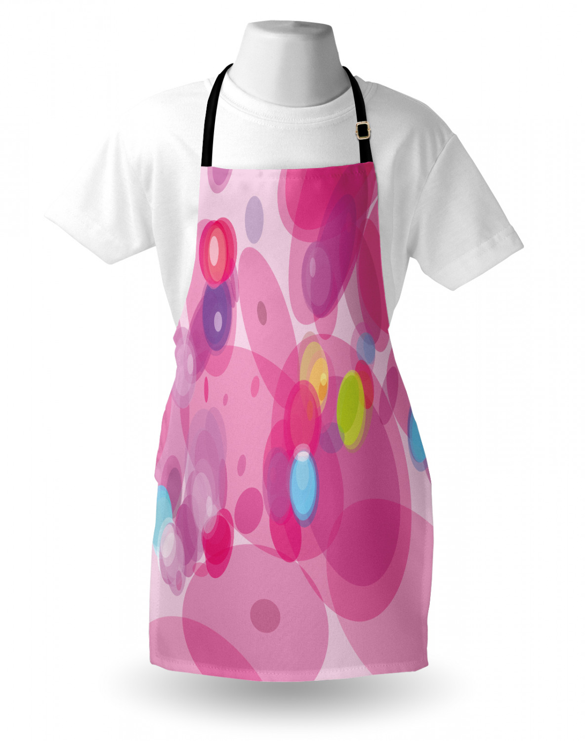 Ambesonne Pinkish Apron Unisex Kitchen Bib with Adjustable Neck Cooking Baking