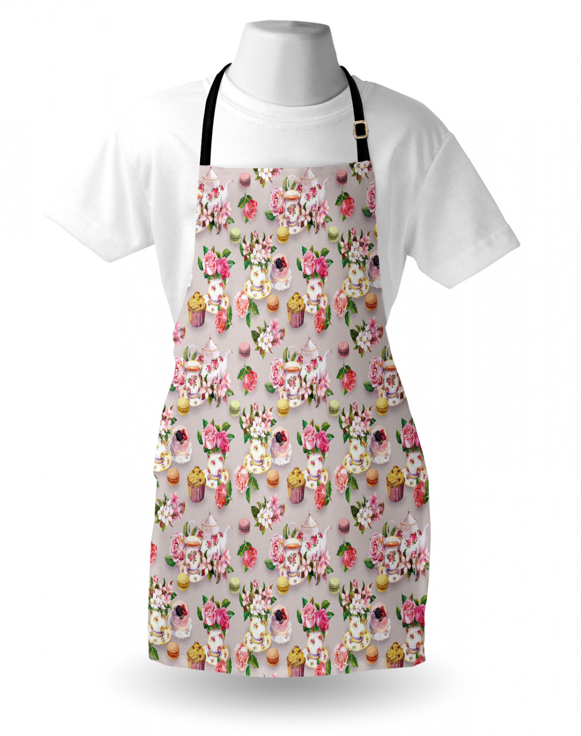 Ambesonne Apron Kitchen Bib with Adjustable Strap for Cooking