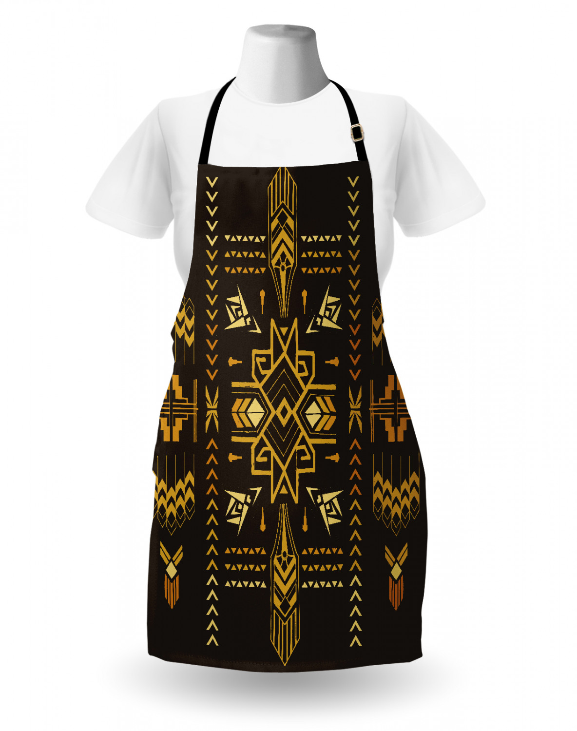 Ambesonne Apron Kitchen Bib with Adjustable Strap for Cooking