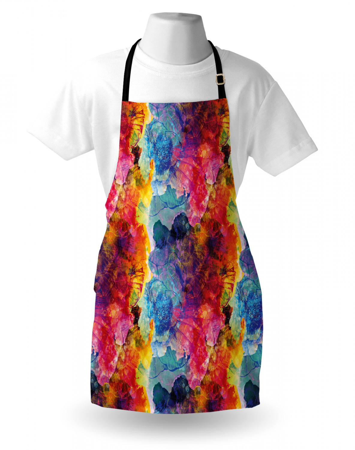 Ambesonne Apron Kitchen Bib with Adjustable Strap for Cooking