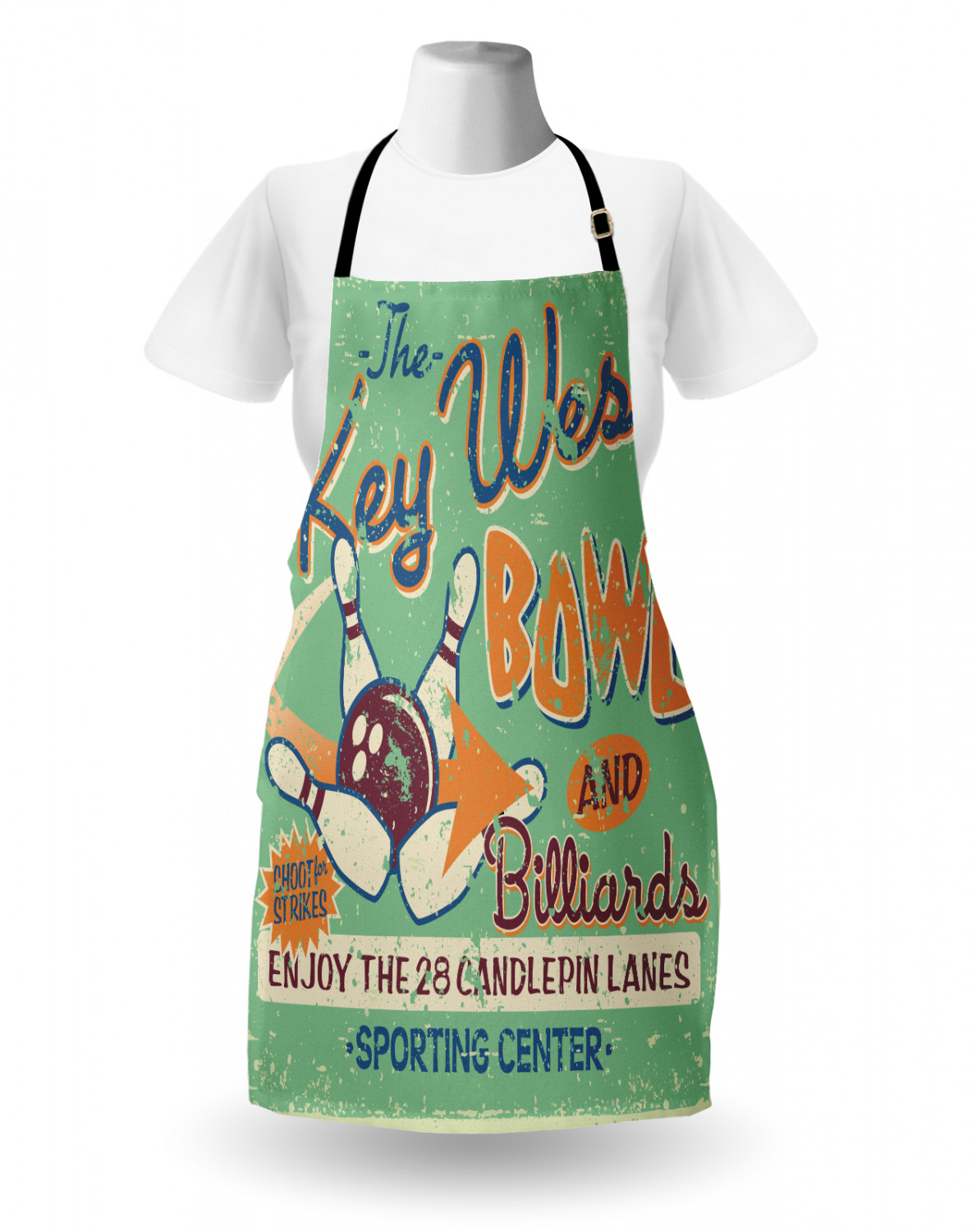 Ambesonne Apron Kitchen Bib with Adjustable Strap for Cooking