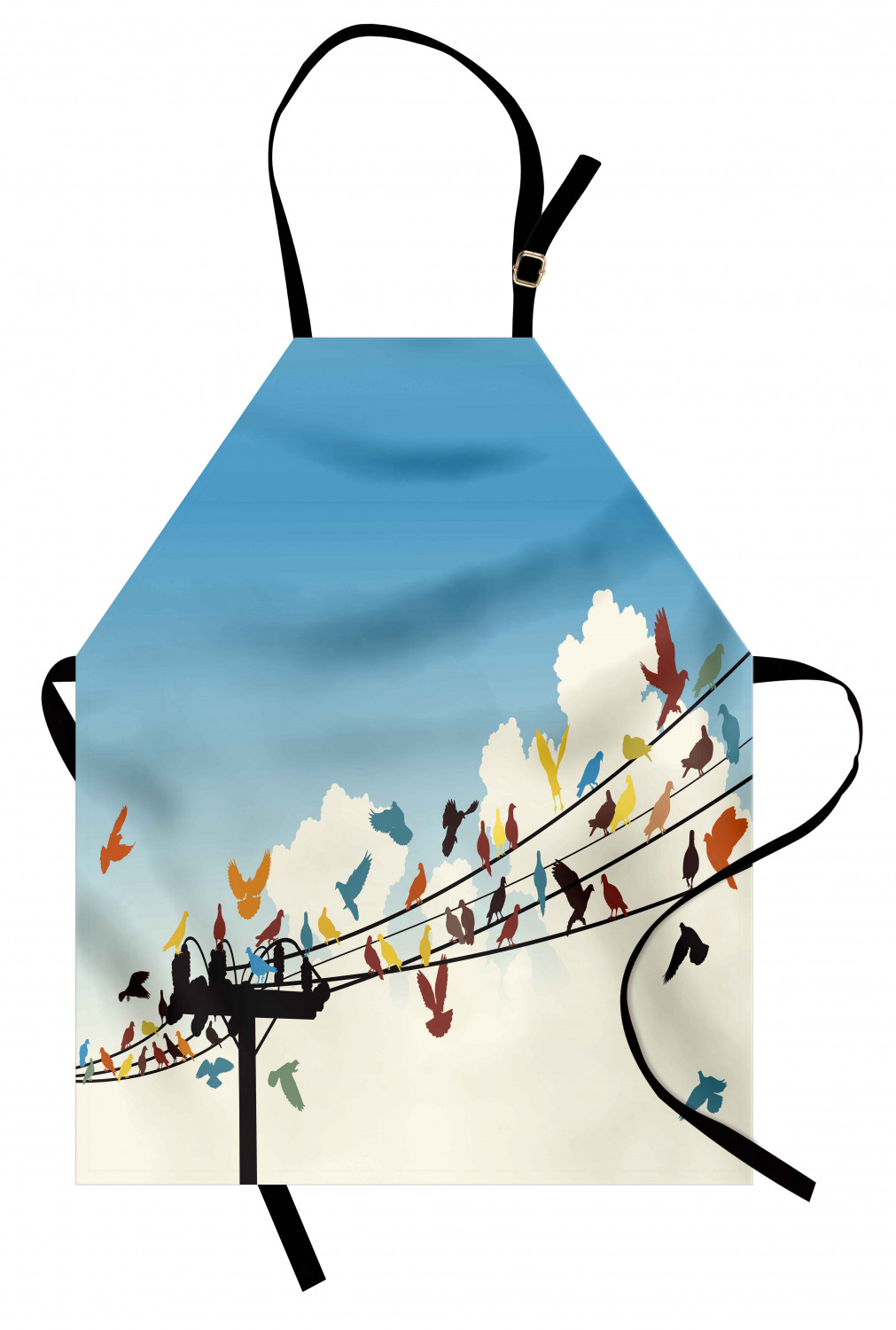 Animals Apron Unisex Kitchen Bib with Adjustable Neck Cooking Baking