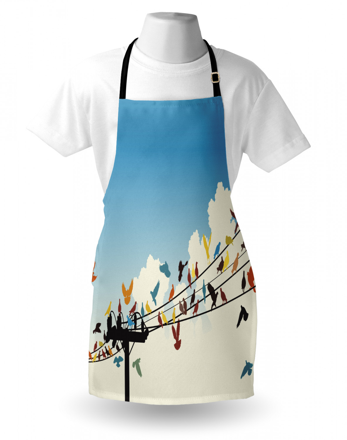 Animals Apron Unisex Kitchen Bib with Adjustable Neck Cooking Baking