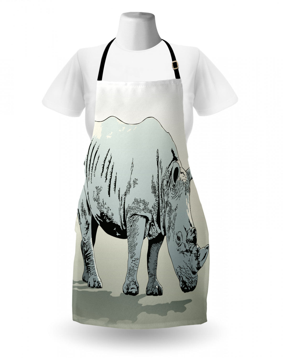 Ambesonne Apron Kitchen Bib with Adjustable Strap for Cooking