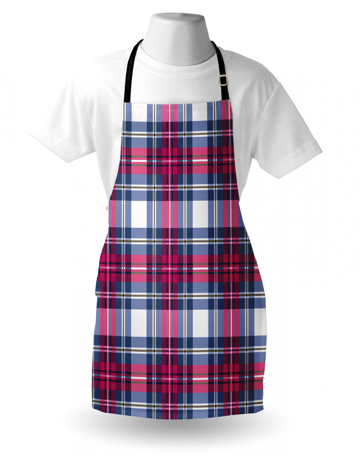 Ambesonne Pinkish Apron Unisex Kitchen Bib with Adjustable Neck Cooking Baking