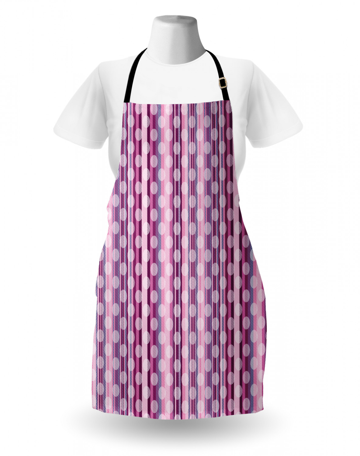 Ambesonne Pinkish Apron Unisex Kitchen Bib with Adjustable Neck Cooking Baking