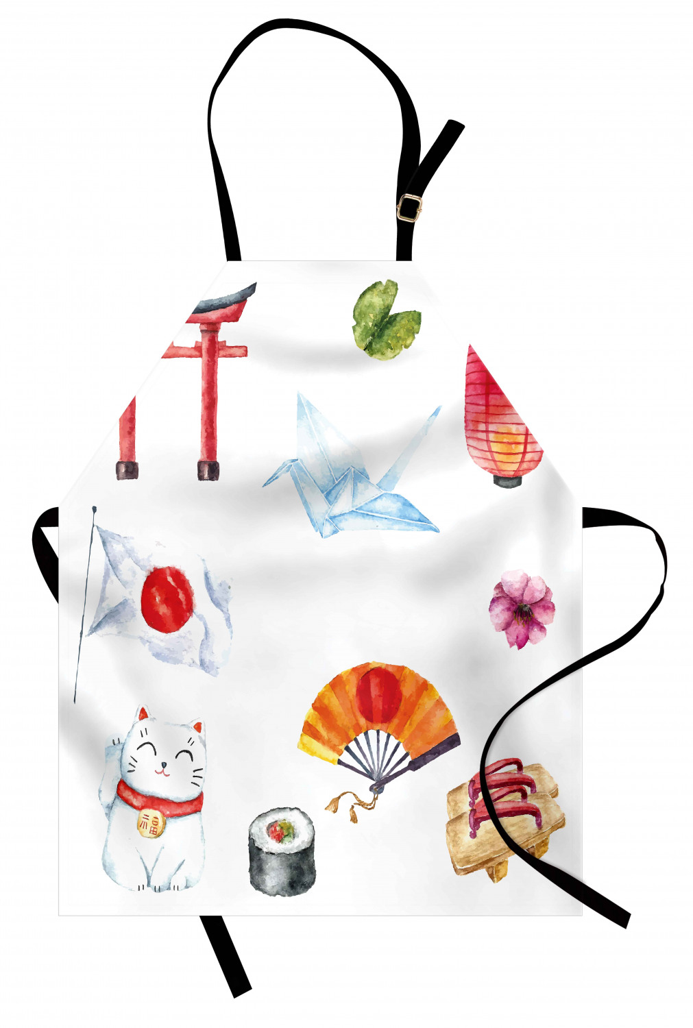 Ambesonne Cherry Blossom Kids Apron Boys Girls Apron Bib Cooking & Painting