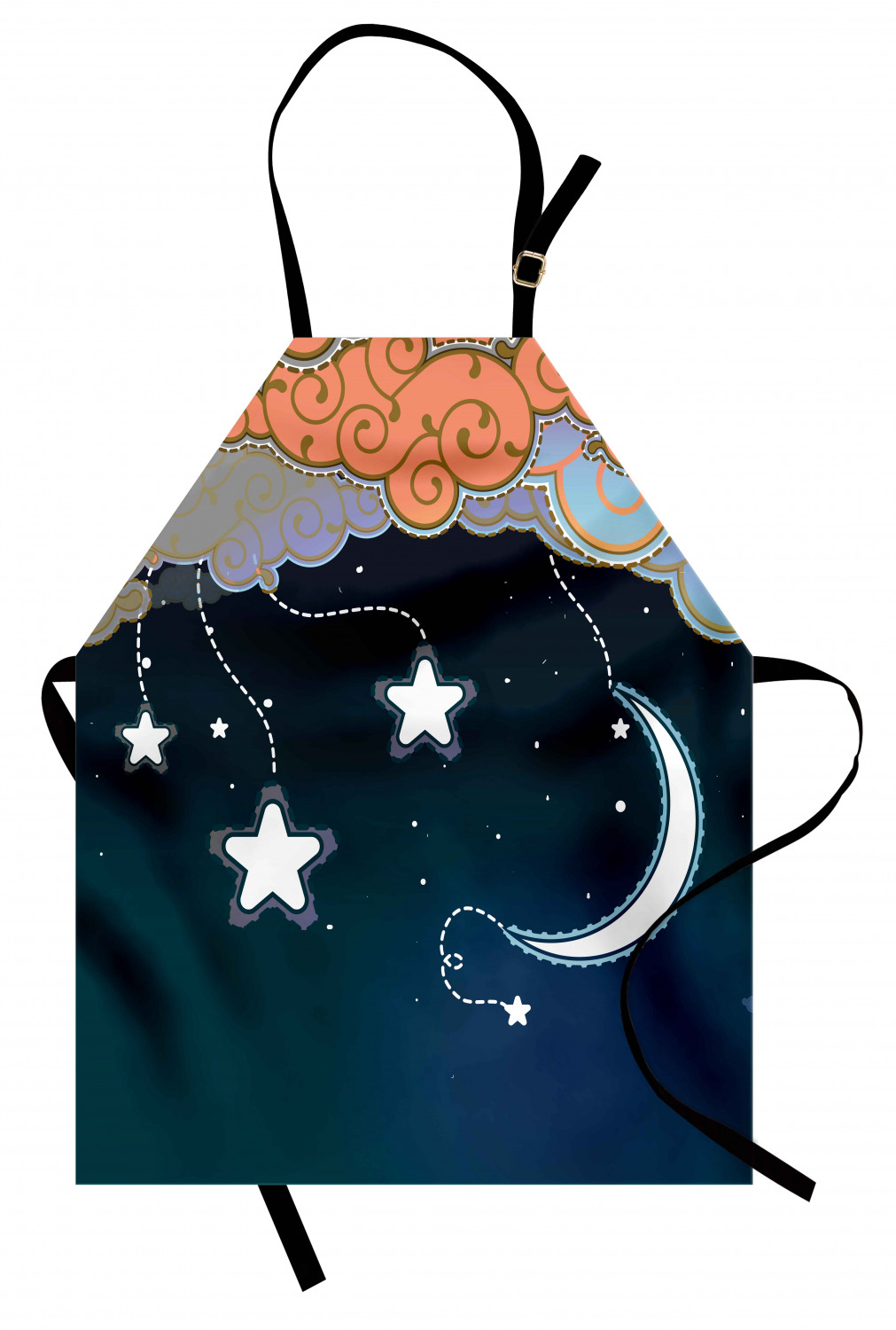 Ambesonne Moon Kids Apron Boys Girls Apron Bib Cooking & Painting