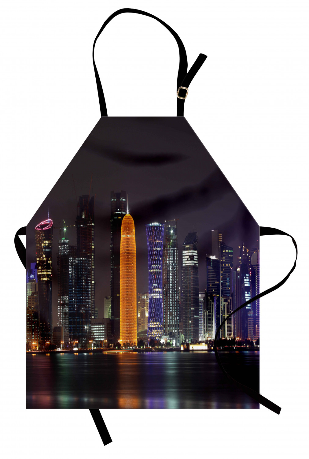 Ambesonne Apron Bib with Adjustable Black Strap Garden Cooking Standard Size - 第 85/144 張圖片