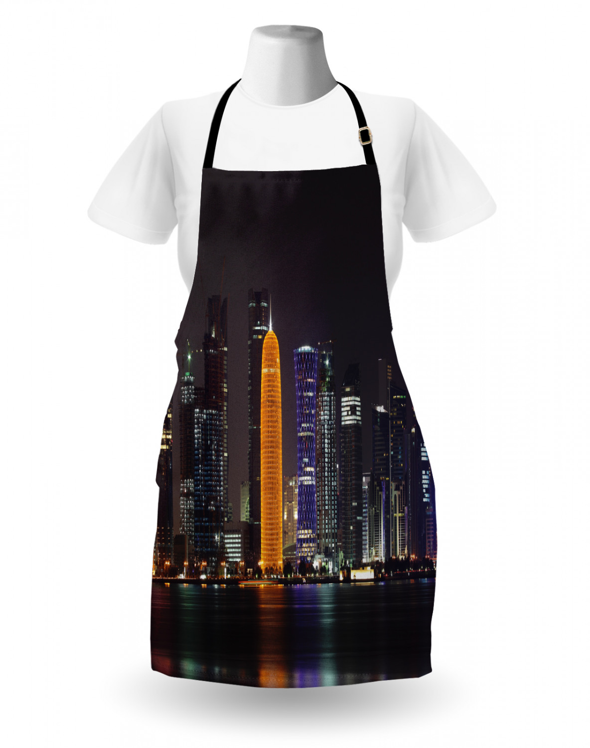 Ambesonne Apron Bib with Adjustable Black Strap Garden Cooking Standard Size - 第 86/144 張圖片