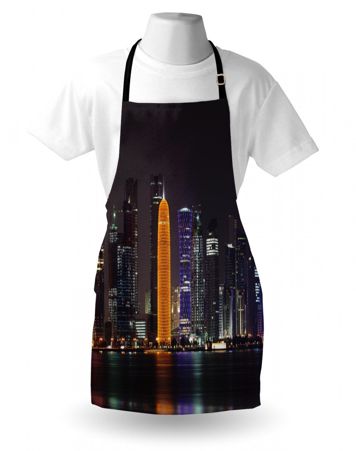 Ambesonne Apron Bib with Adjustable Black Strap Garden Cooking Standard Size - 第 87/144 張圖片