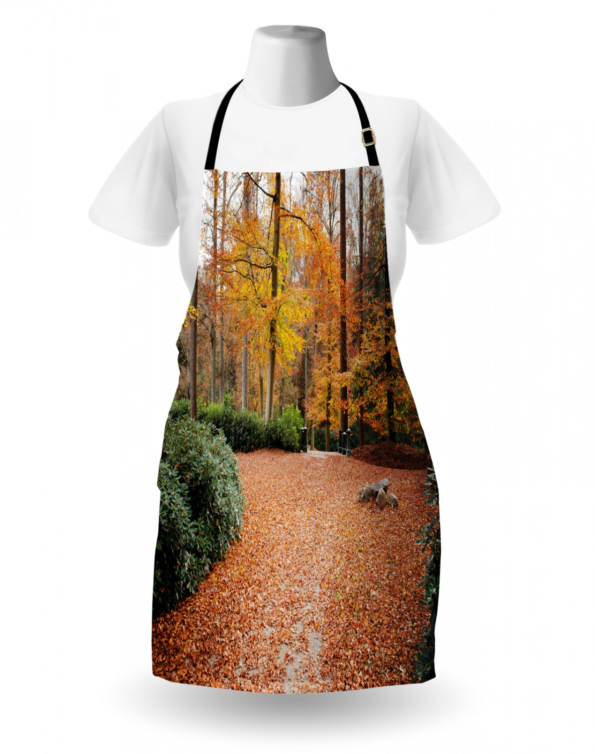 Ambesonne Apron Bib with Adjustable Black Strap Garden Cooking Standard Size - 第 11/144 張圖片