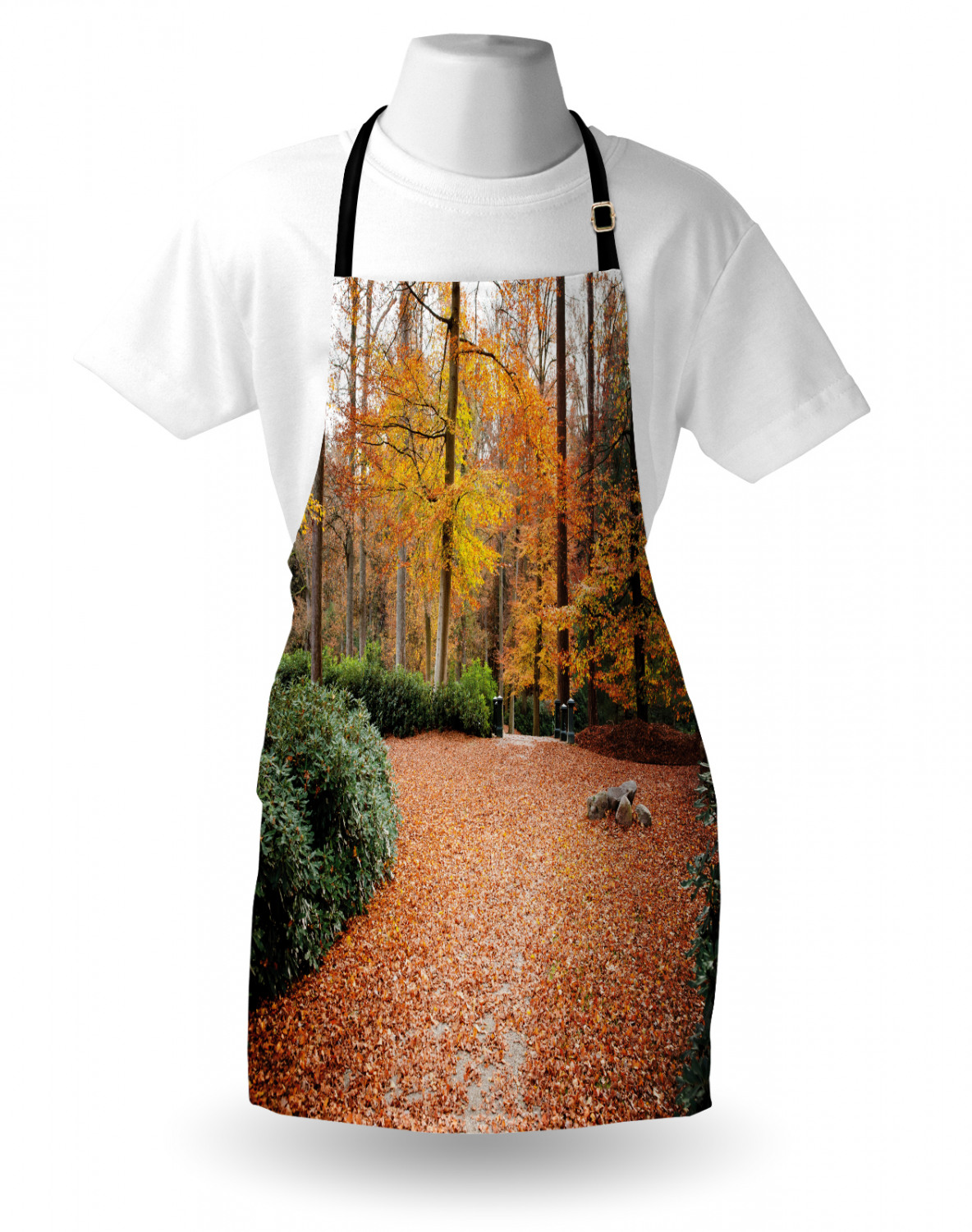 Ambesonne Apron Bib with Adjustable Black Strap Garden Cooking Standard Size - 第 12/144 張圖片