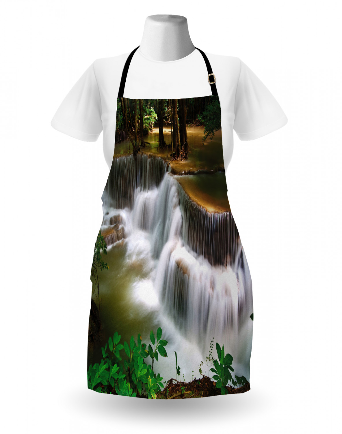 Ambesonne Apron Bib with Adjustable Black Strap Garden Cooking Standard Size - 第 137/144 張圖片