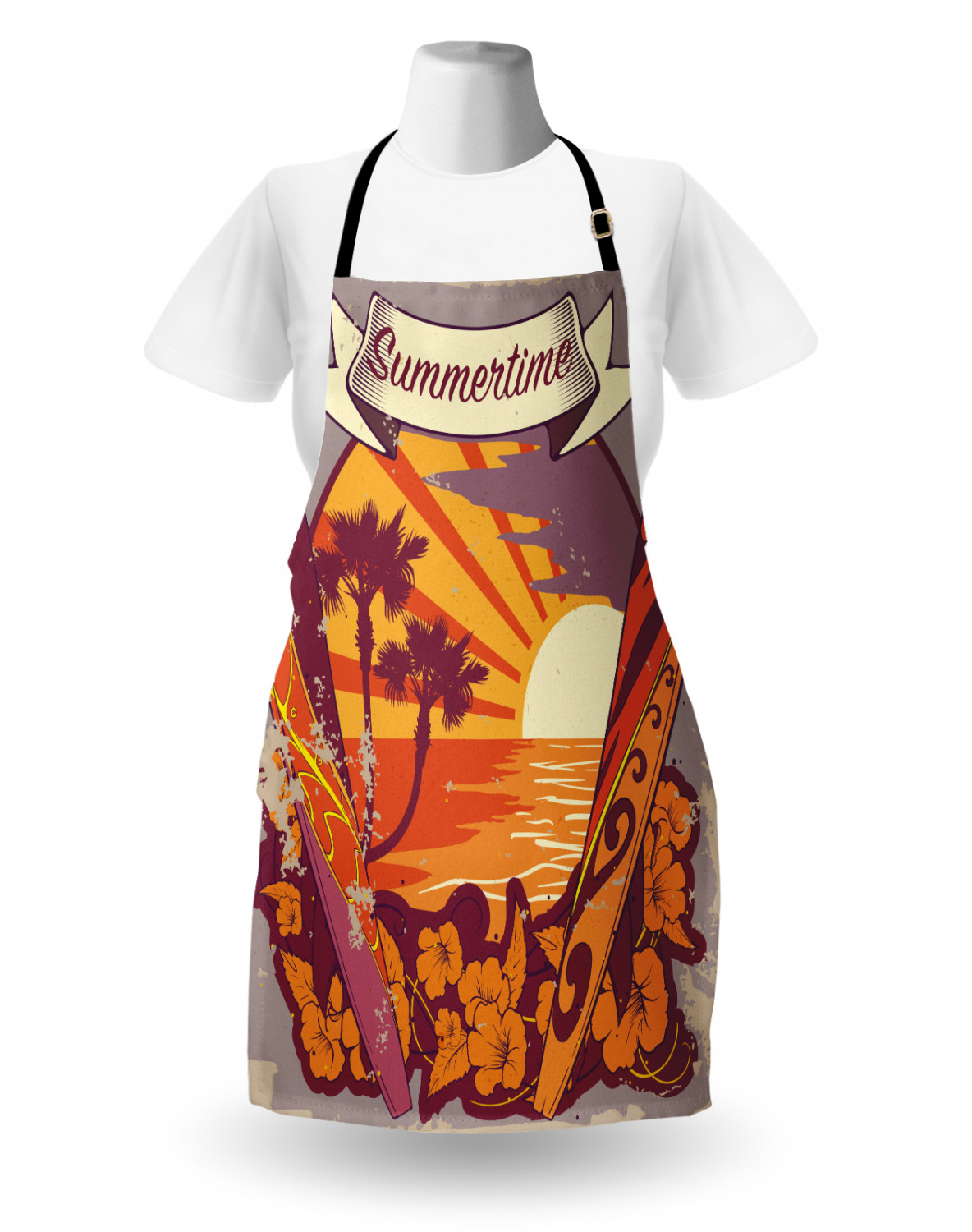 Ambesonne Apron Bib with Adjustable Black Strap Garden Cooking Standard Size - 第 95/144 張圖片