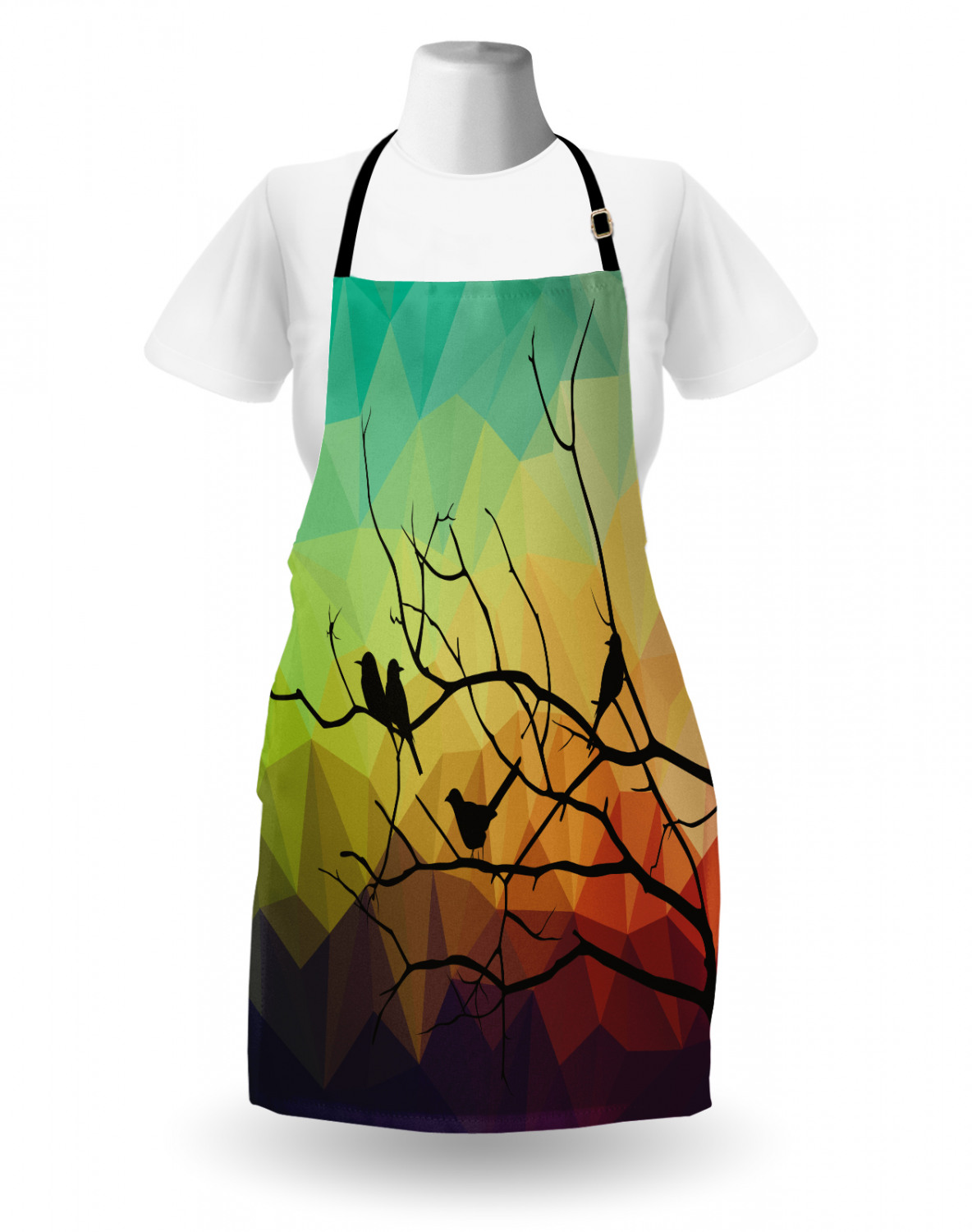 Ambesonne Unisex Durable Apron Adjustable Strap for Gardening and Cooking