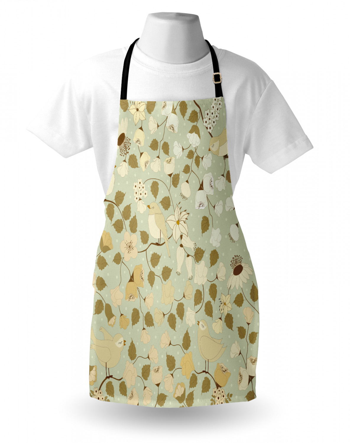 Ambesonne Unisex Durable Apron Adjustable Strap for Gardening and Cooking