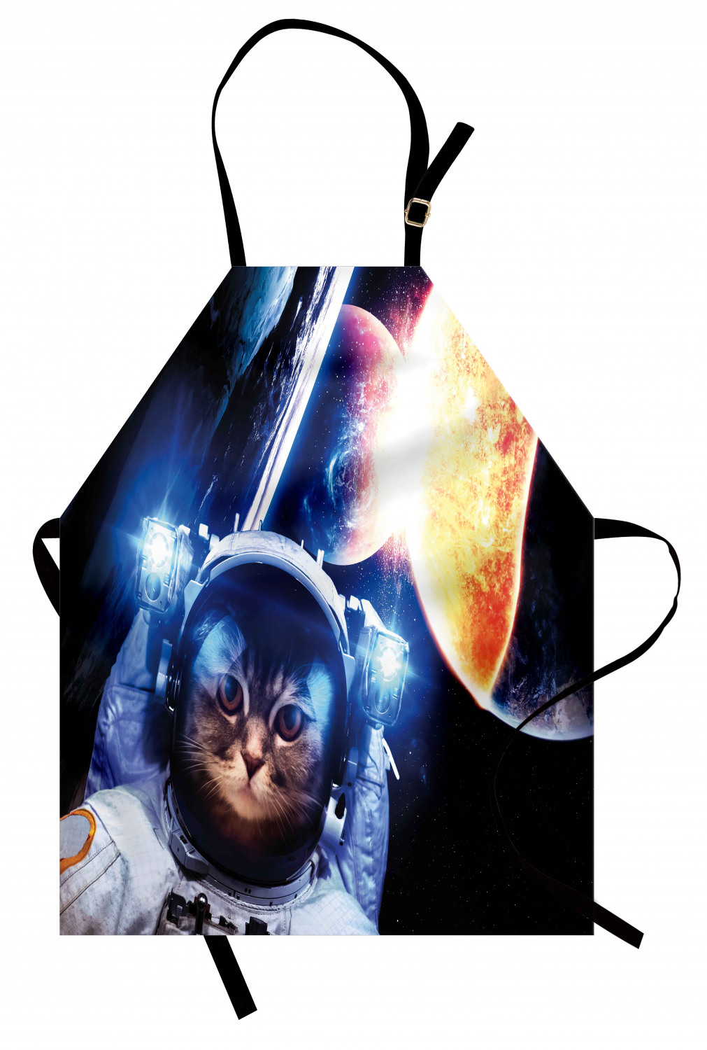 Ambesonne Cat Apron Unisex Kitchen Bib with Adjustable Neck Cooking Baking