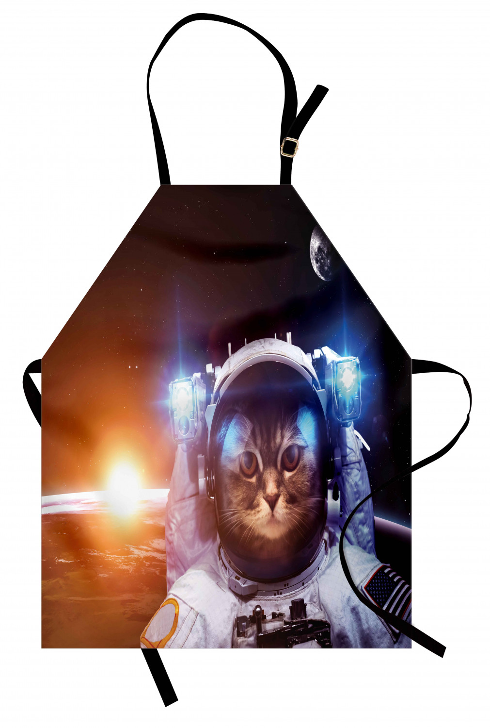 Ambesonne Cat Apron Unisex Kitchen Bib with Adjustable Neck Cooking Baking