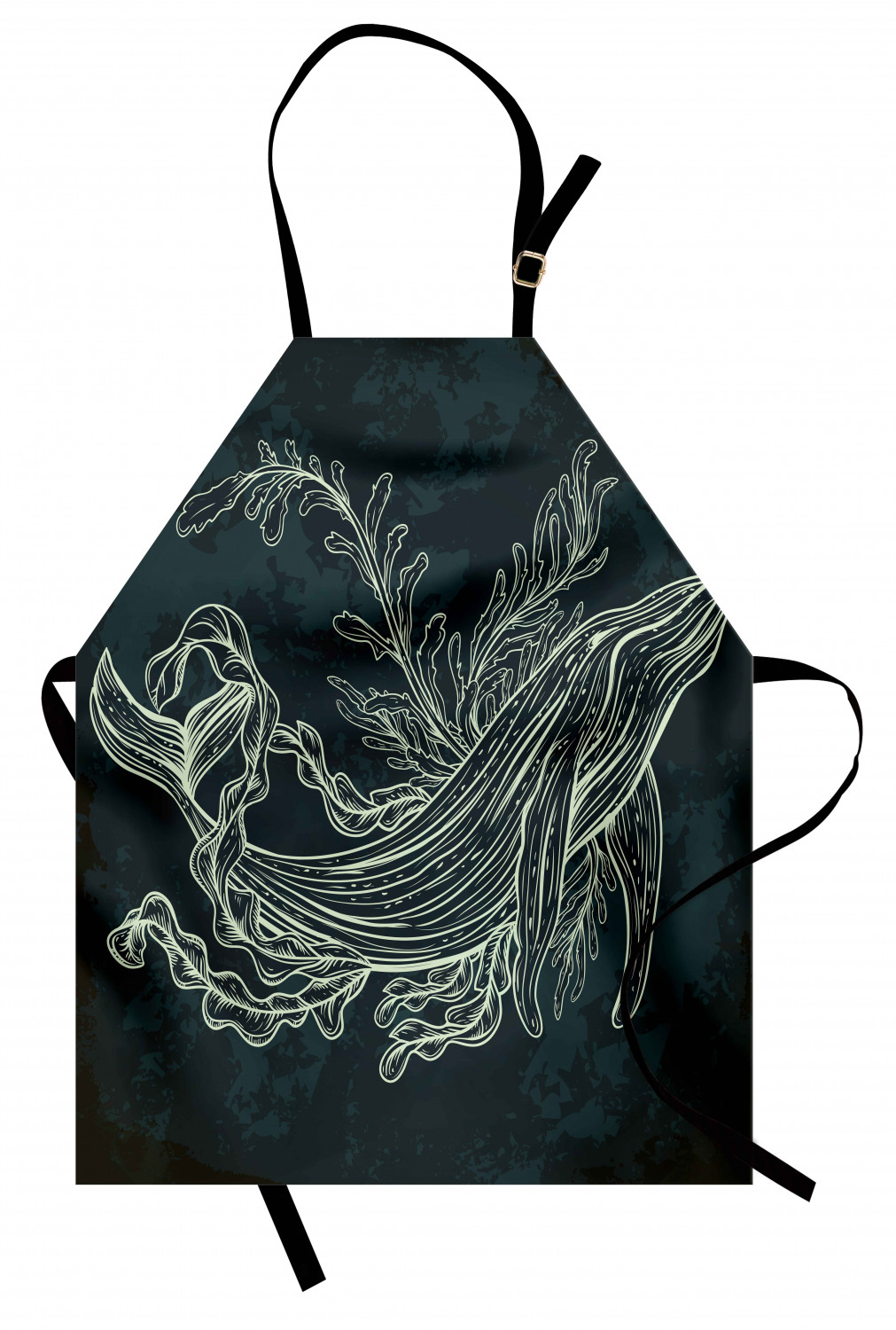 Nautical Whale Apron Unisex Kitchen Bib with Adjustable Neck Cooking