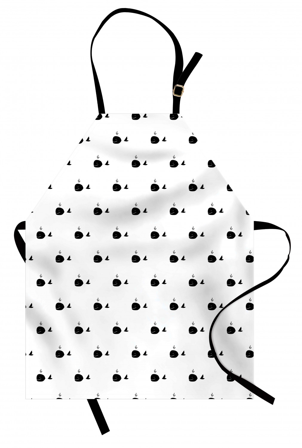 Nautical Whale Apron Unisex Kitchen Bib with Adjustable Neck Cooking