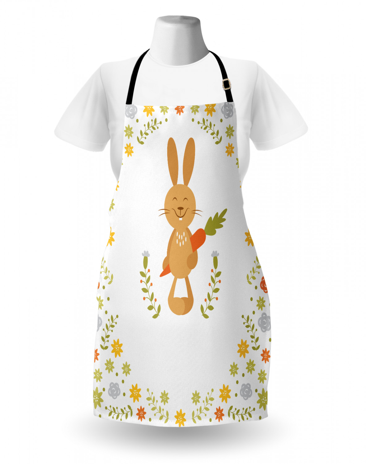 Ambesonne Unisex Durable Apron Adjustable Strap for Gardening and Cooking